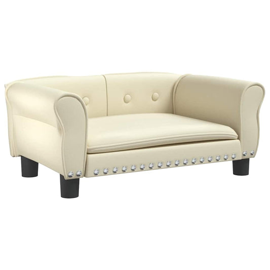  Lettino per Cani Crema 70x45x30 cm in Similpelle