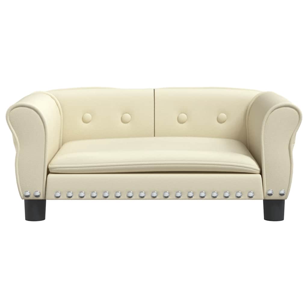  Lettino per Cani Crema 70x45x30 cm in Similpelle