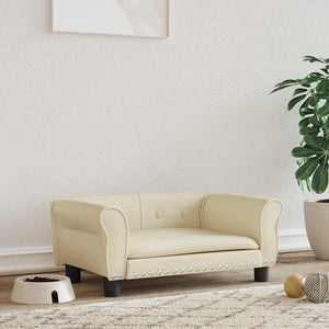 Lettino per Cani Crema 70x45x30 cm in Similpelle