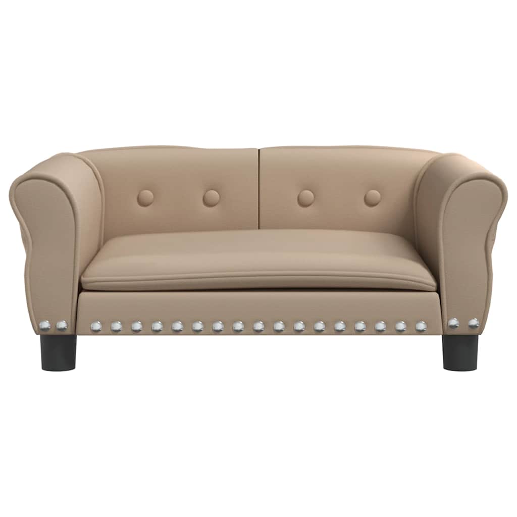  Lettino per Cani Cappuccino 70x45x30 cm in Similpelle