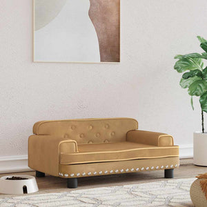  Lettino per Cani Marrone 70x45x30 cm in Velluto