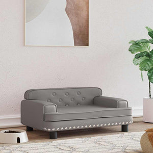  Lettino per Cani Grigio 70x45x30 cm in Similpelle