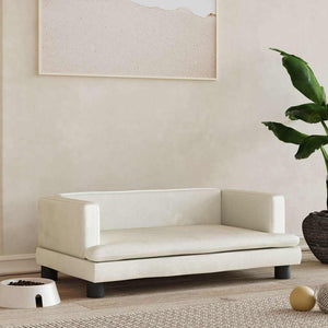  Lettino per Cani Crema 80x45x30 cm in Velluto