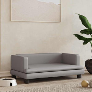  Lettino per Cani Grigio 80x45x30 cm in Similpelle