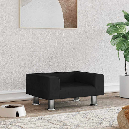  Lettino per Cani Nero 50x40x26,5 cm in Velluto