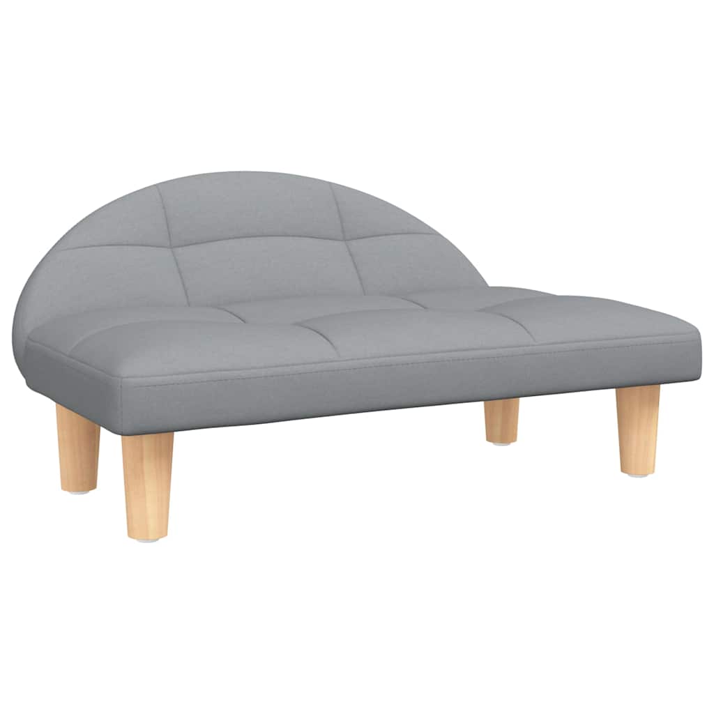  Lettino per Cani Grigio Chiaro 70x52x30 cm in Tessuto