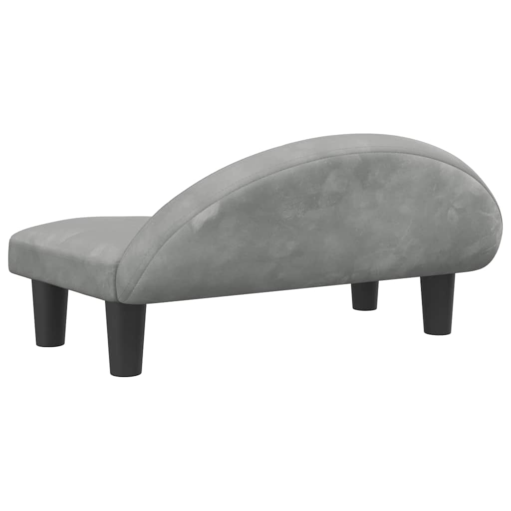  Lettino per Cani Grigio Chiaro 970x52x30 cm in Velluto