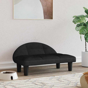  Lettino per Cani Nero 70x52x30 cm in Velluto