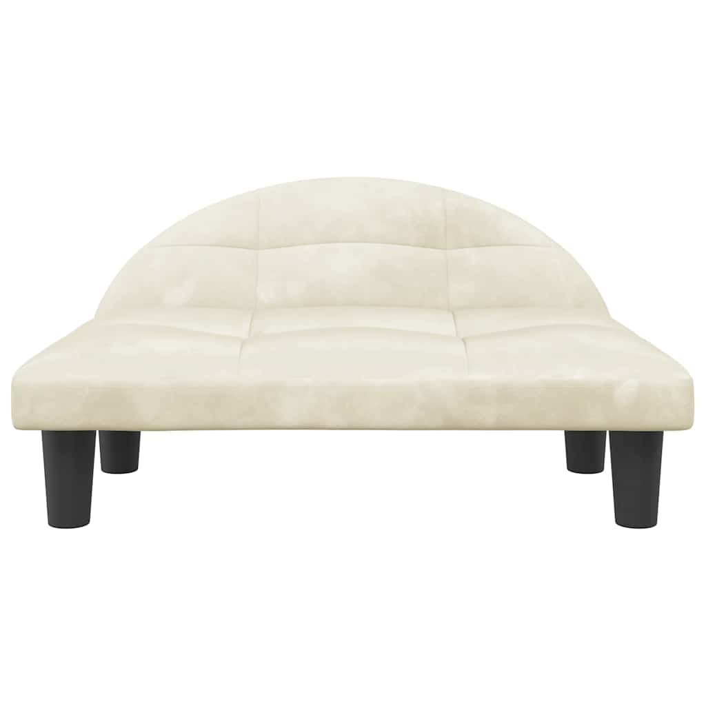  Lettino per Cani Crema 70x52x30 cm in Velluto