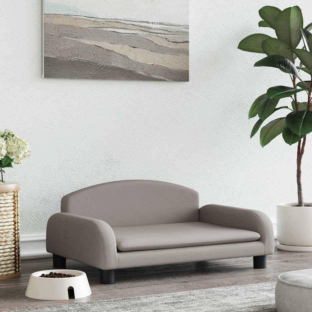  Lettino per Cani Tortora 70x45x30 cm in Tessuto