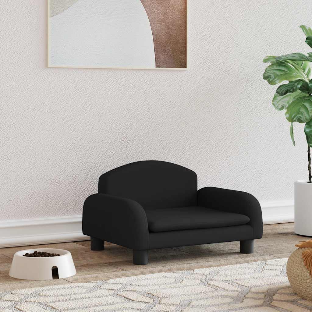  Lettino per Cani Nero 50x40x30 cm in Tessuto