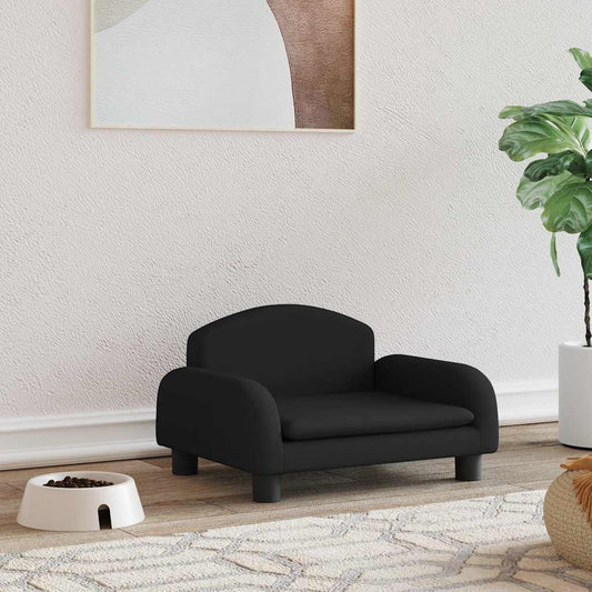  Lettino per Cani Nero 50x40x30 cm in Tessuto