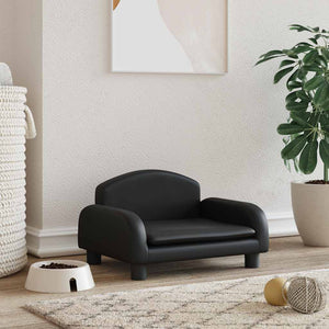  Lettino per Cani Nero 50x40x30 cm in Similpelle