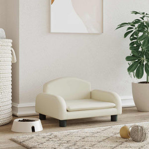  Lettino per Cani Crema 50x40x30 cm in Similpelle