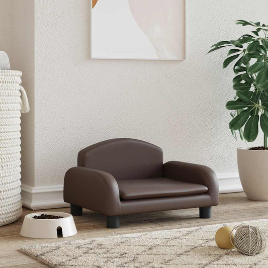  Lettino per Cani Marrone 50x40x30 cm in Similpelle