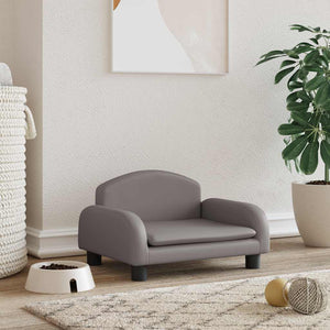  Lettino per Cani Grigio 50x40x30 cm in Similpelle