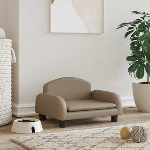  Lettino per Cani Cappuccino 50x40x30 cm in Similpelle