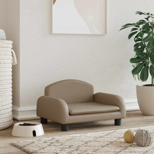  Lettino per Cani Cappuccino 50x40x30 cm in Similpelle