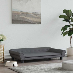  Lettino per Cani Grigio Scuro 100x50x21 cm in Velluto