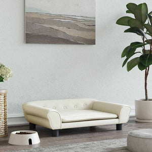  Lettino per Cani Crema 70x48x22 cm in Velluto