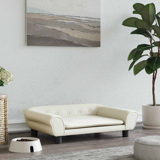  Lettino per Cani Crema 70x48x22 cm in Velluto