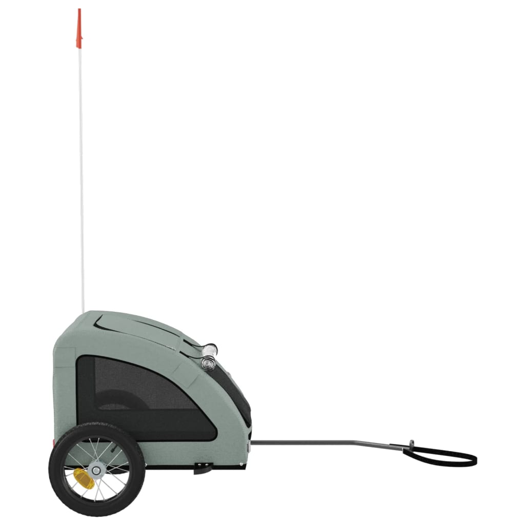 Rimorchio da Bici per Animali Grigio Oxford e Ferro