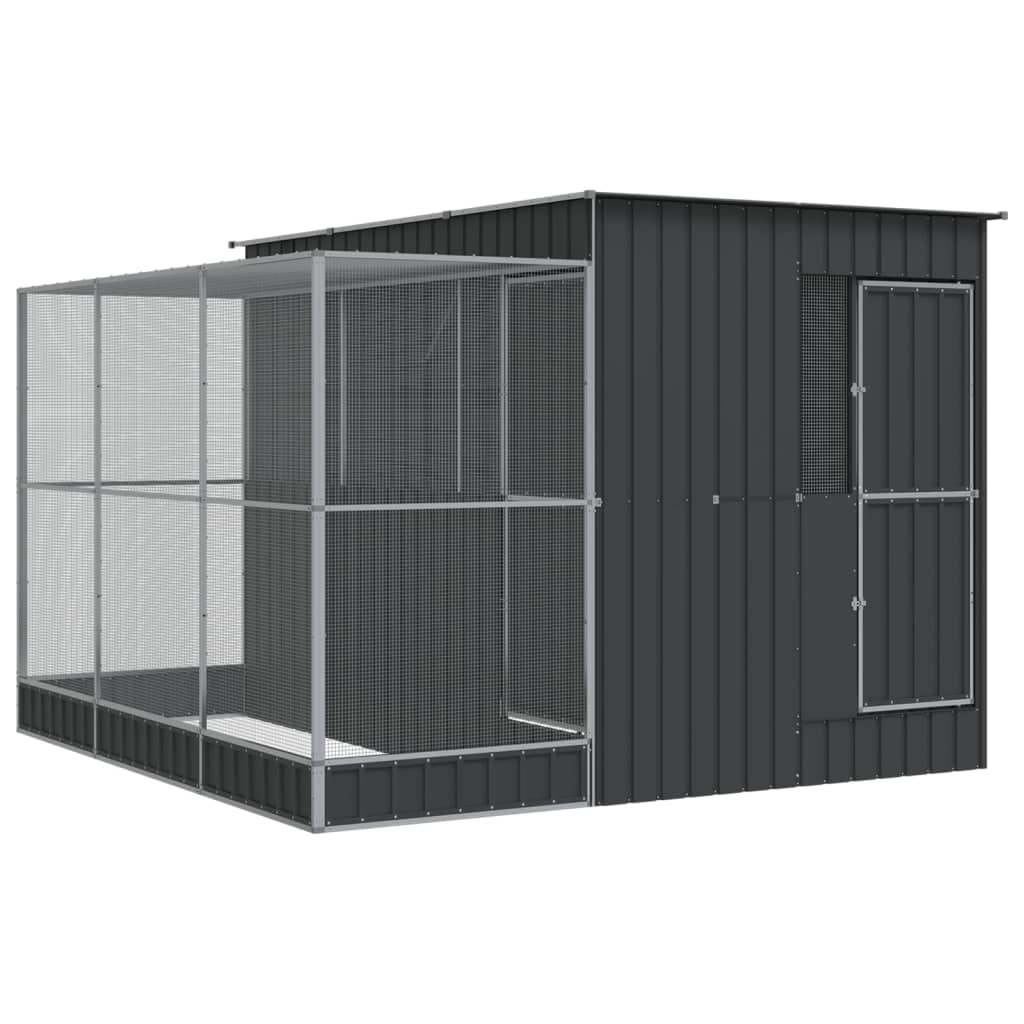 Voliera con Estensione Argento 290x303x216 cm Acciaio