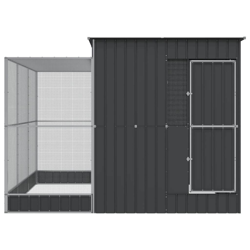 Voliera con Estensione Argento 290x303x216 cm Acciaio