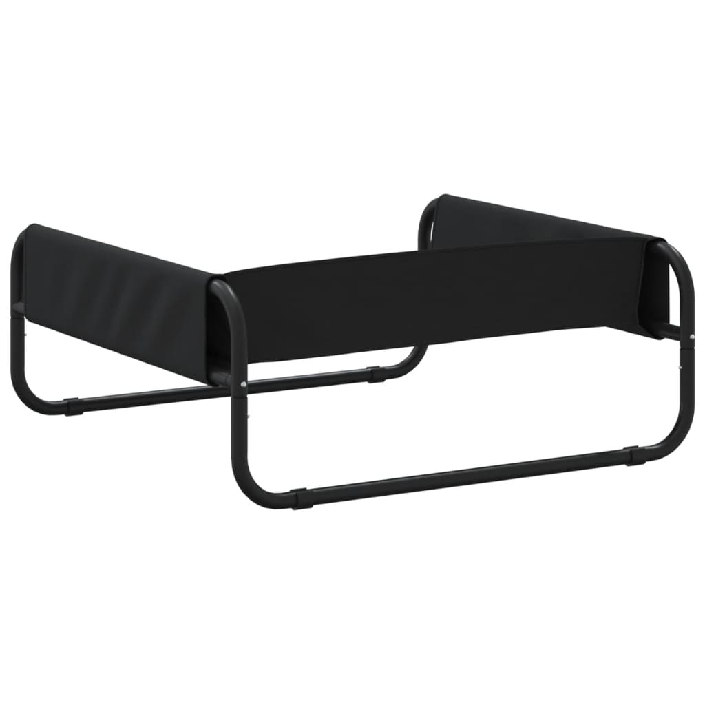  Cuccia per Cani Rialzata in Tela Oxford Antracite e Acciaio