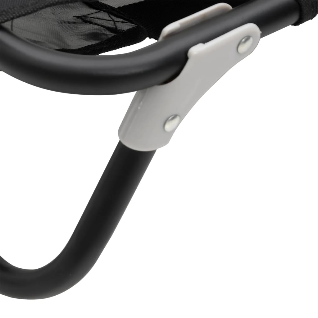  Lettino per Cani Pieghevole Tessuto Oxford Antracite e Acciaio