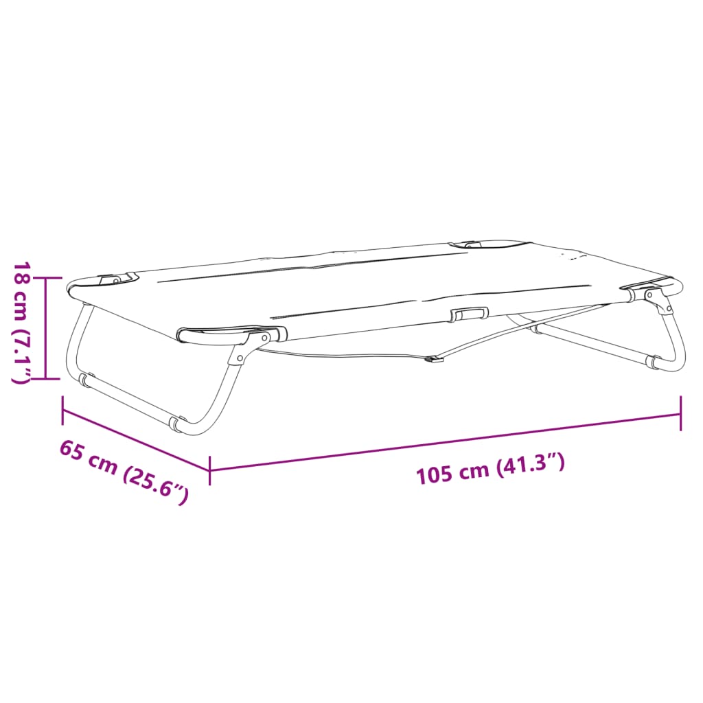  Lettino per Cani Pieghevole Tessuto Oxford Antracite e Acciaio