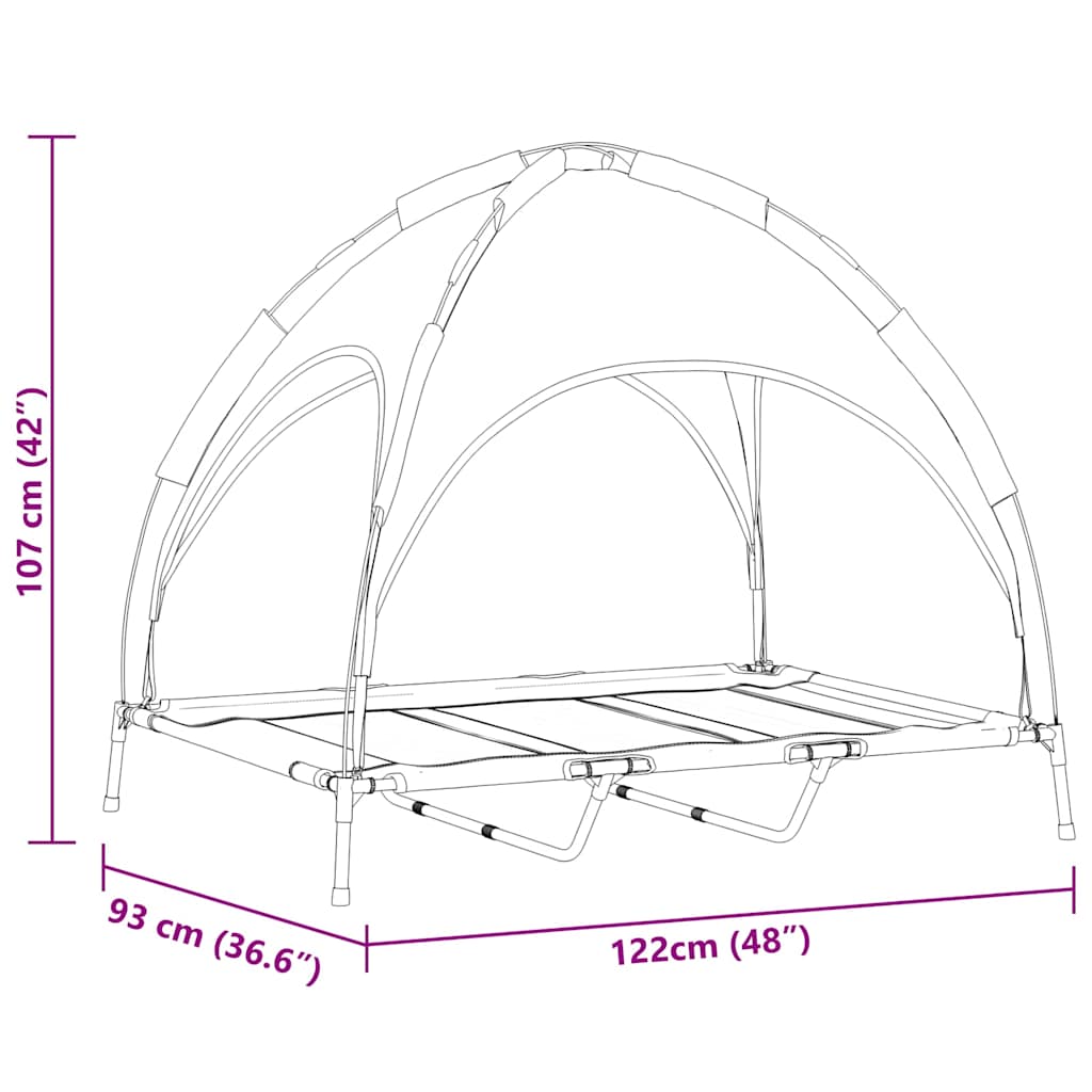  Letto per Cani Marrone xl Acciaio