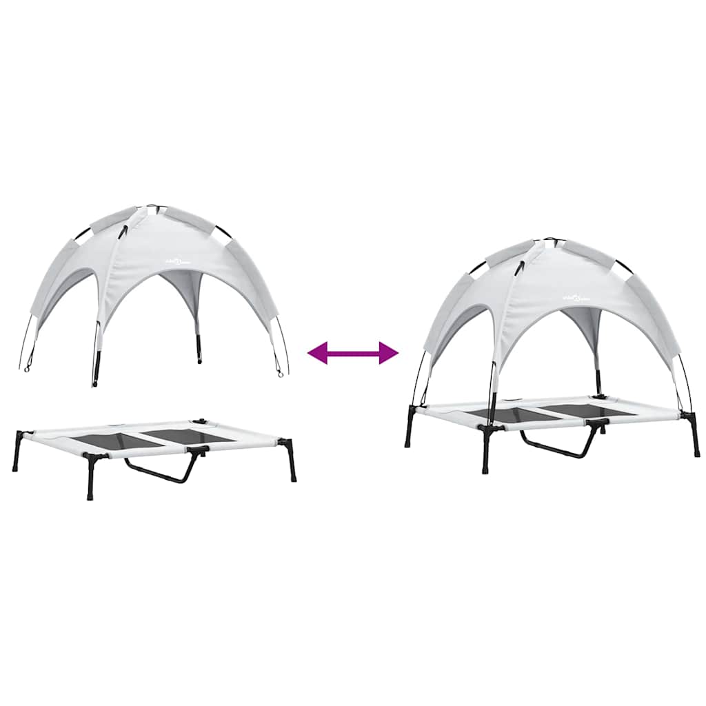  Letto per Cani Grigio Argento l Acciaio