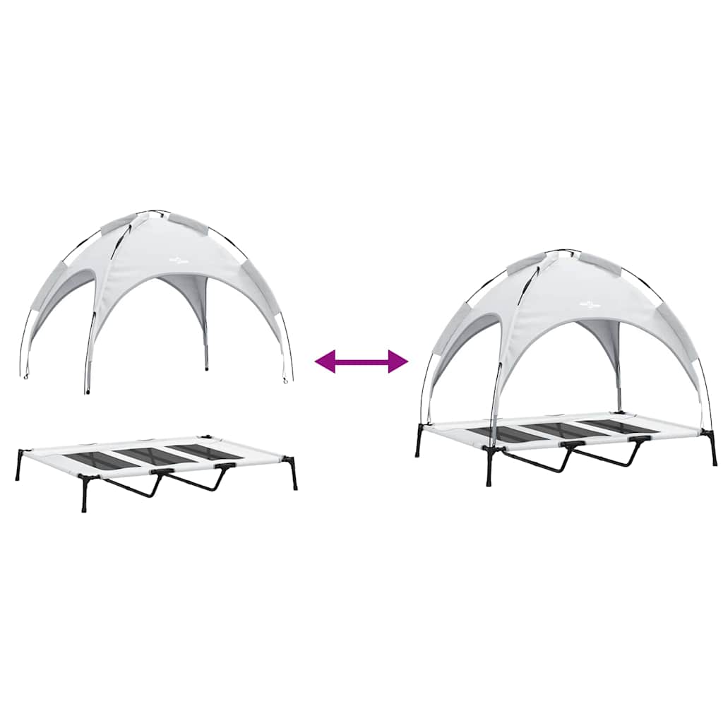  Letto per Cani Grigio Argento xl Acciaio