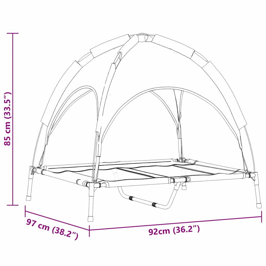  Letto per Cani Blu marino l Acciaio