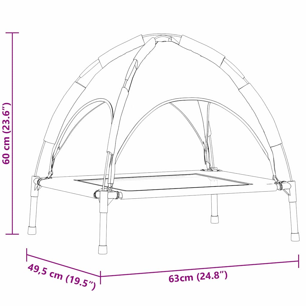  Letto per Cani Blu marino s Acciaio