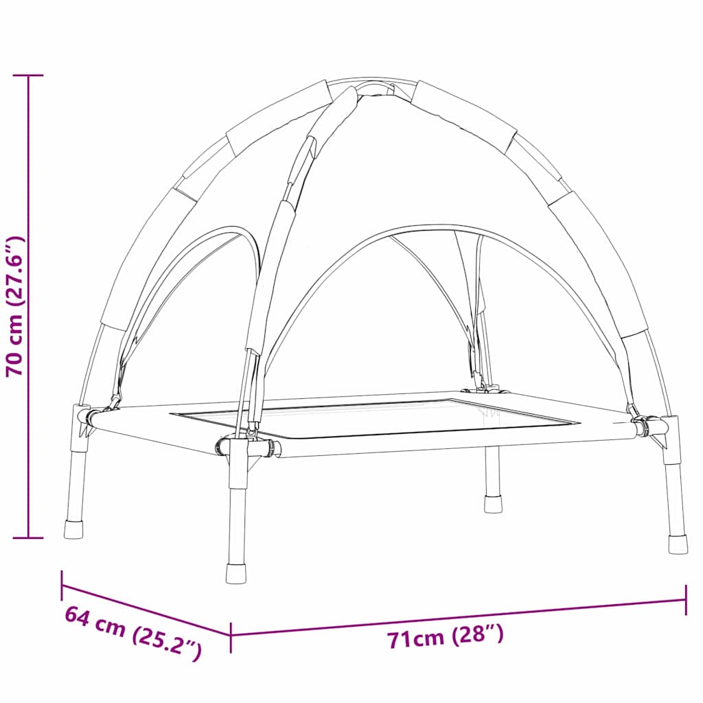  Letto per Cani Blu navy m Acciaio