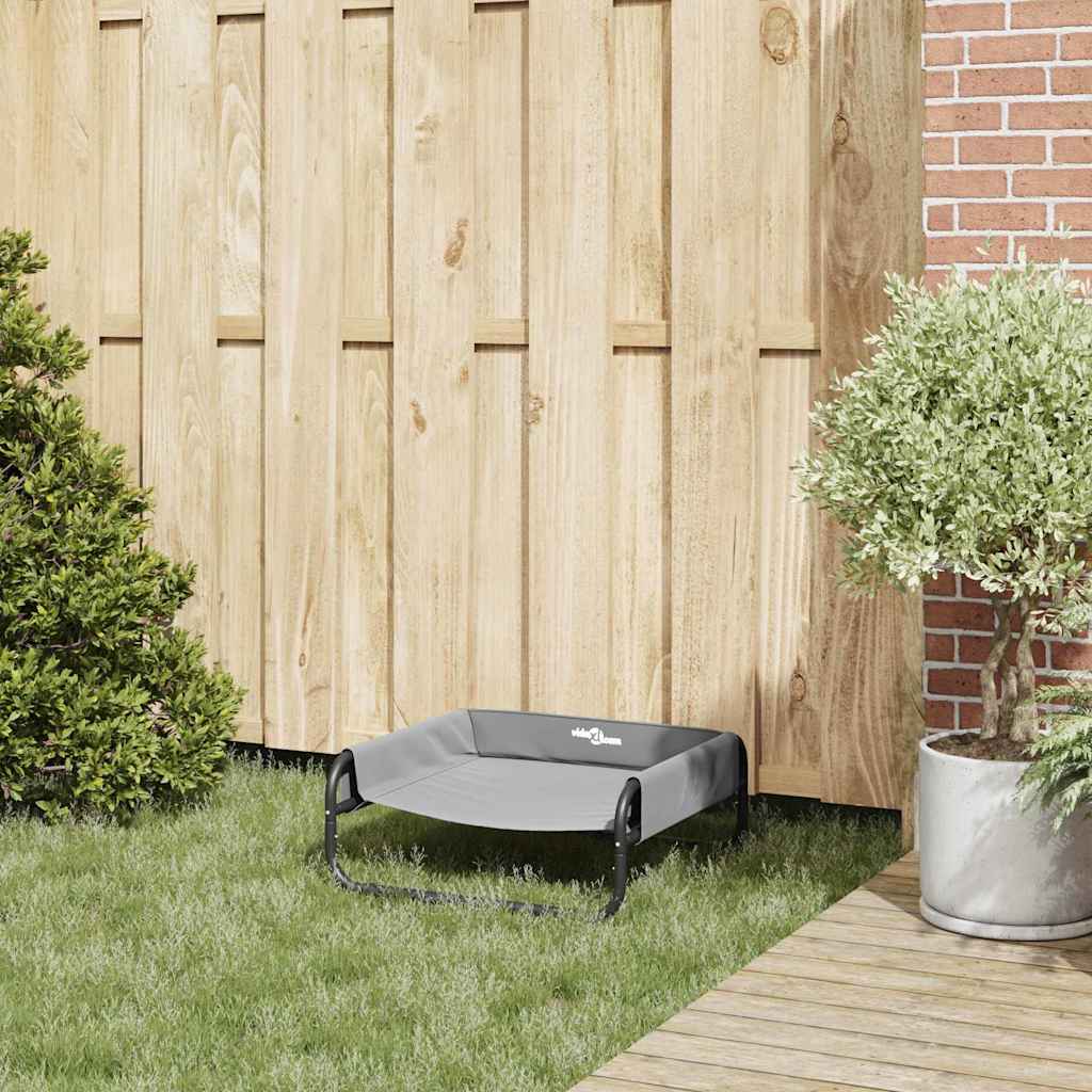  Letto per Cani Grigio chiaro s Tessuto Oxford e Acciaio