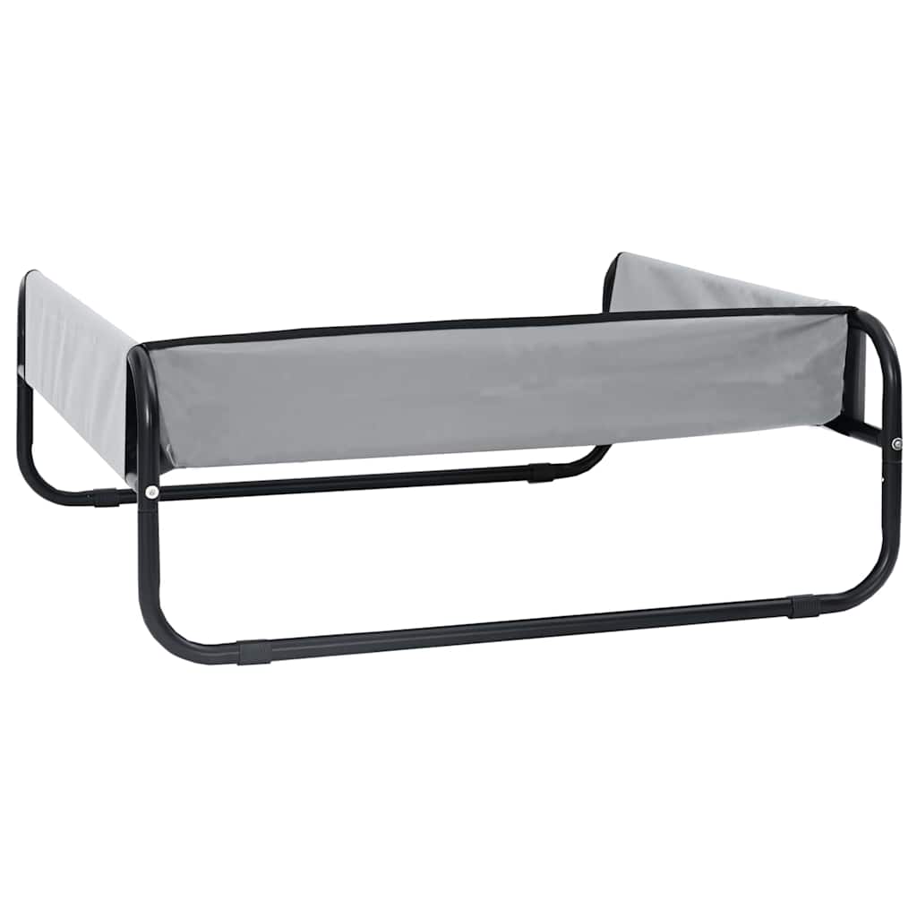  Letto per Cani Grigio chiaro s Tessuto Oxford e Acciaio