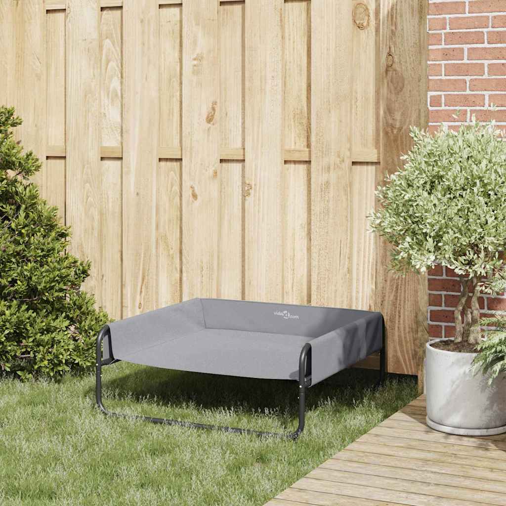  Letto per Cani Grigio chiaro l Tessuto Oxford e Acciaio