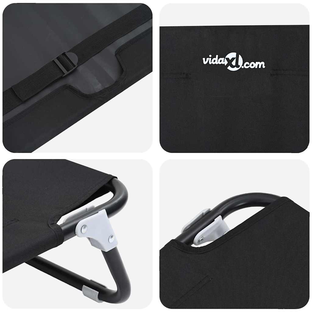  Letto per Cani Nero ML Tessuto Oxford e Acciaio