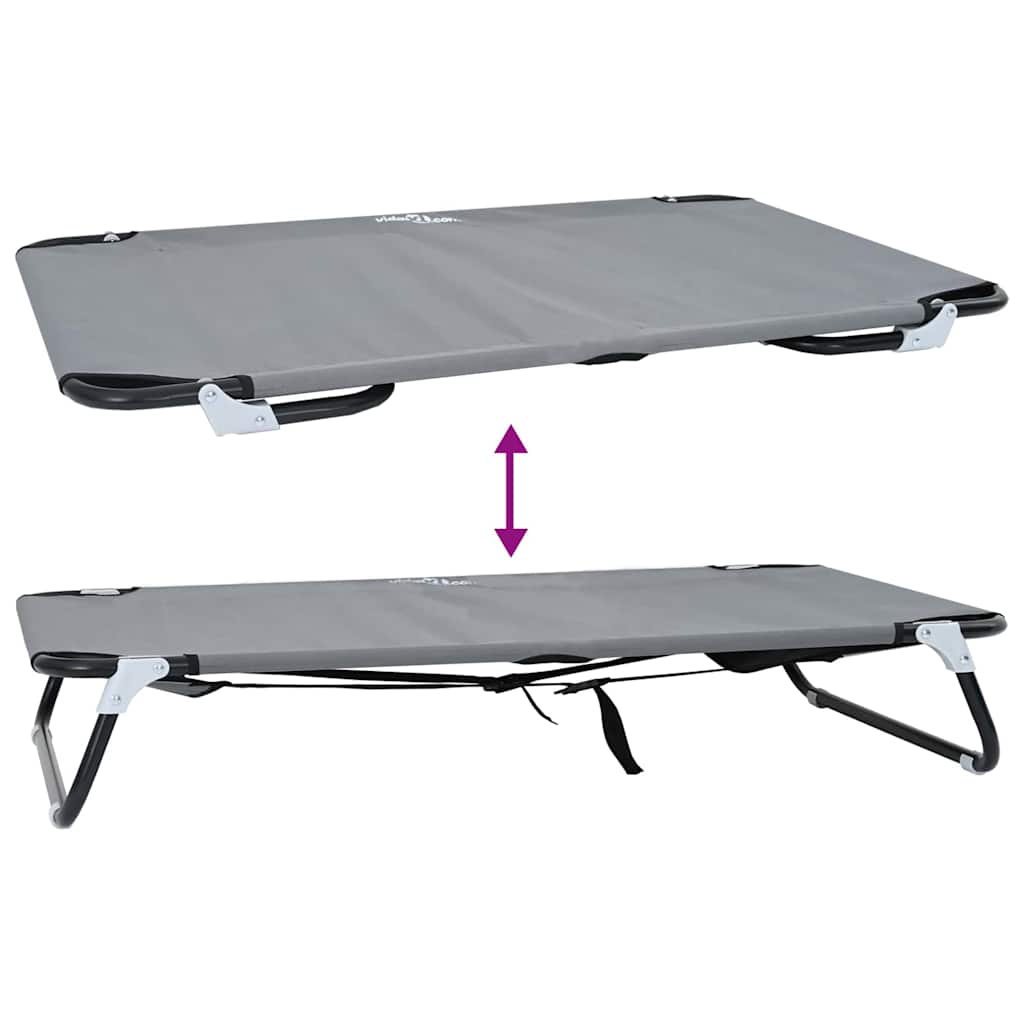  Letto per Cani Grigio chiaro 90 x 55 x 18 cm