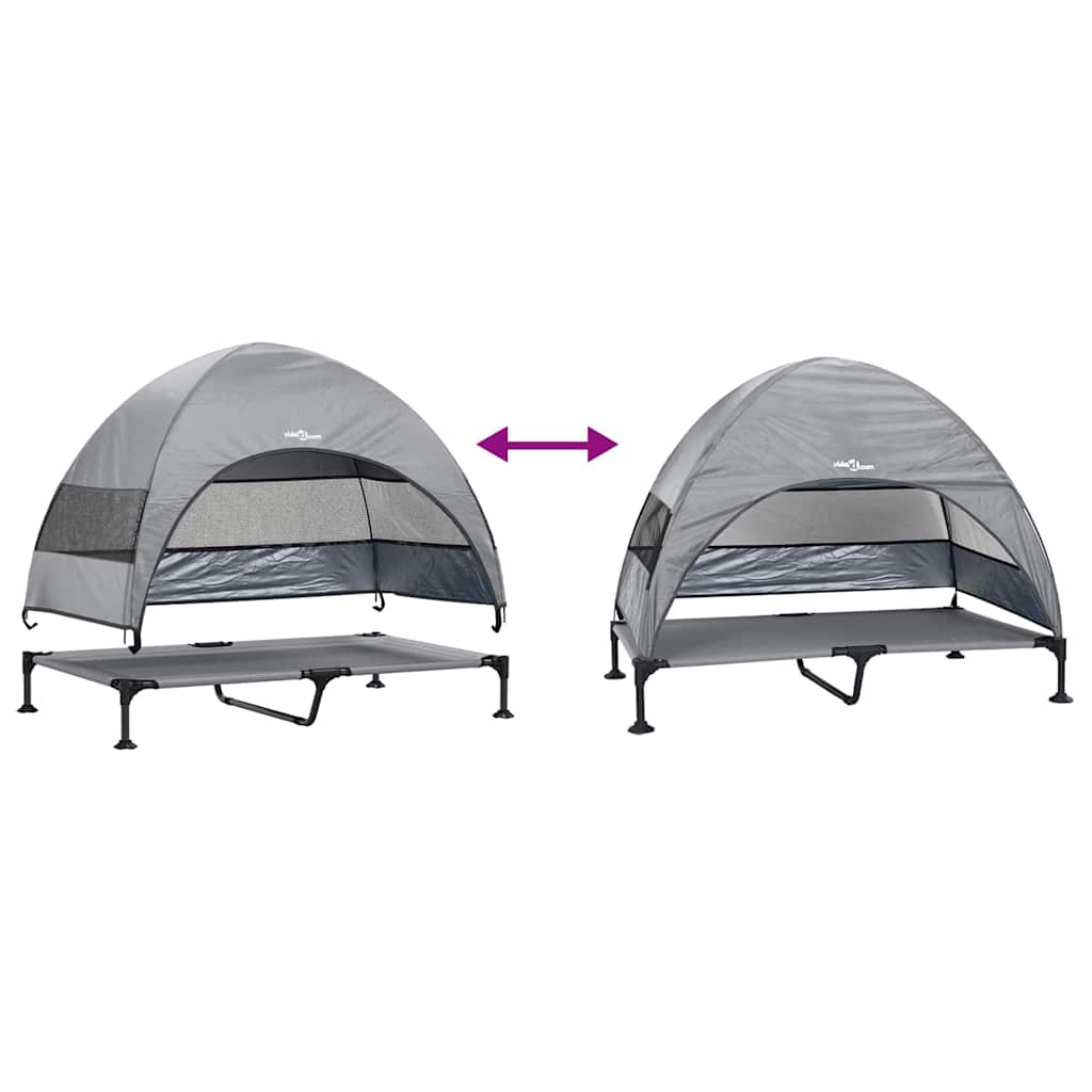  Letto per Cani Elevato Grigio chiaro 127 x 81 x 108 cm