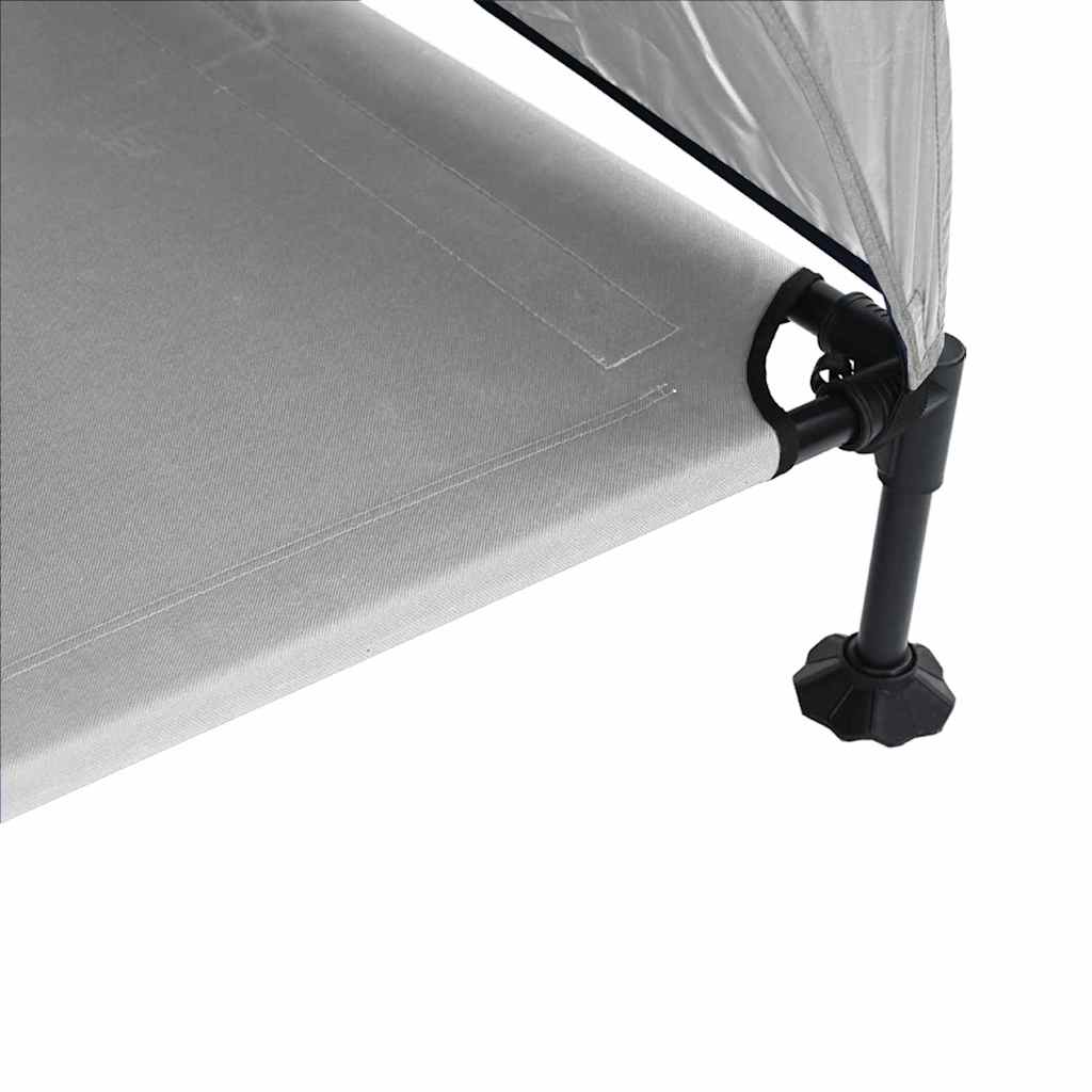  Letto per Cani Elevato Grigio Argento 127 x 81 x 108 cm