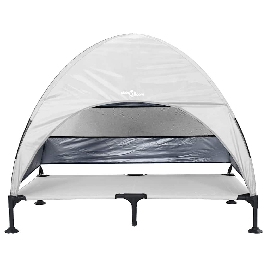  Letto per Cani Elevato Grigio Argento 127 x 81 x 108 cm