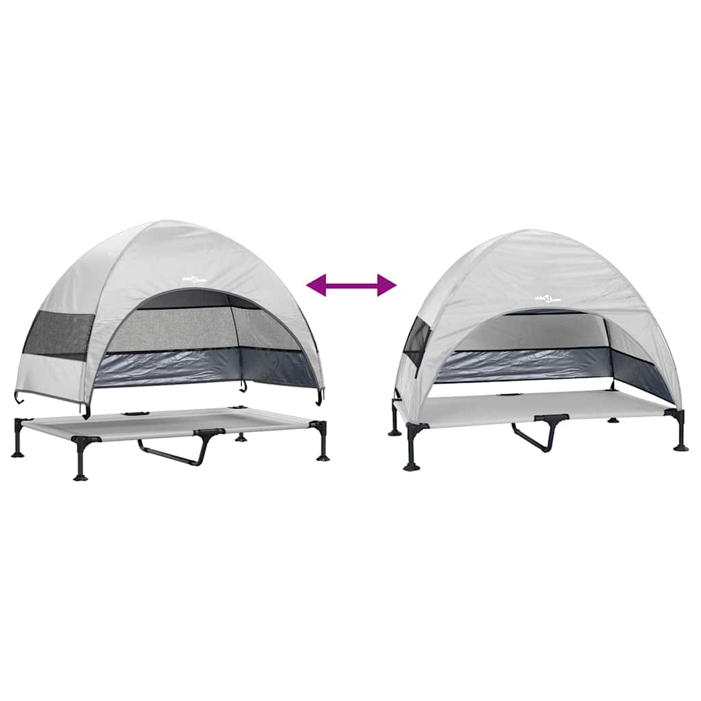  Letto per Cani Elevato Grigio Argento 127 x 81 x 108 cm