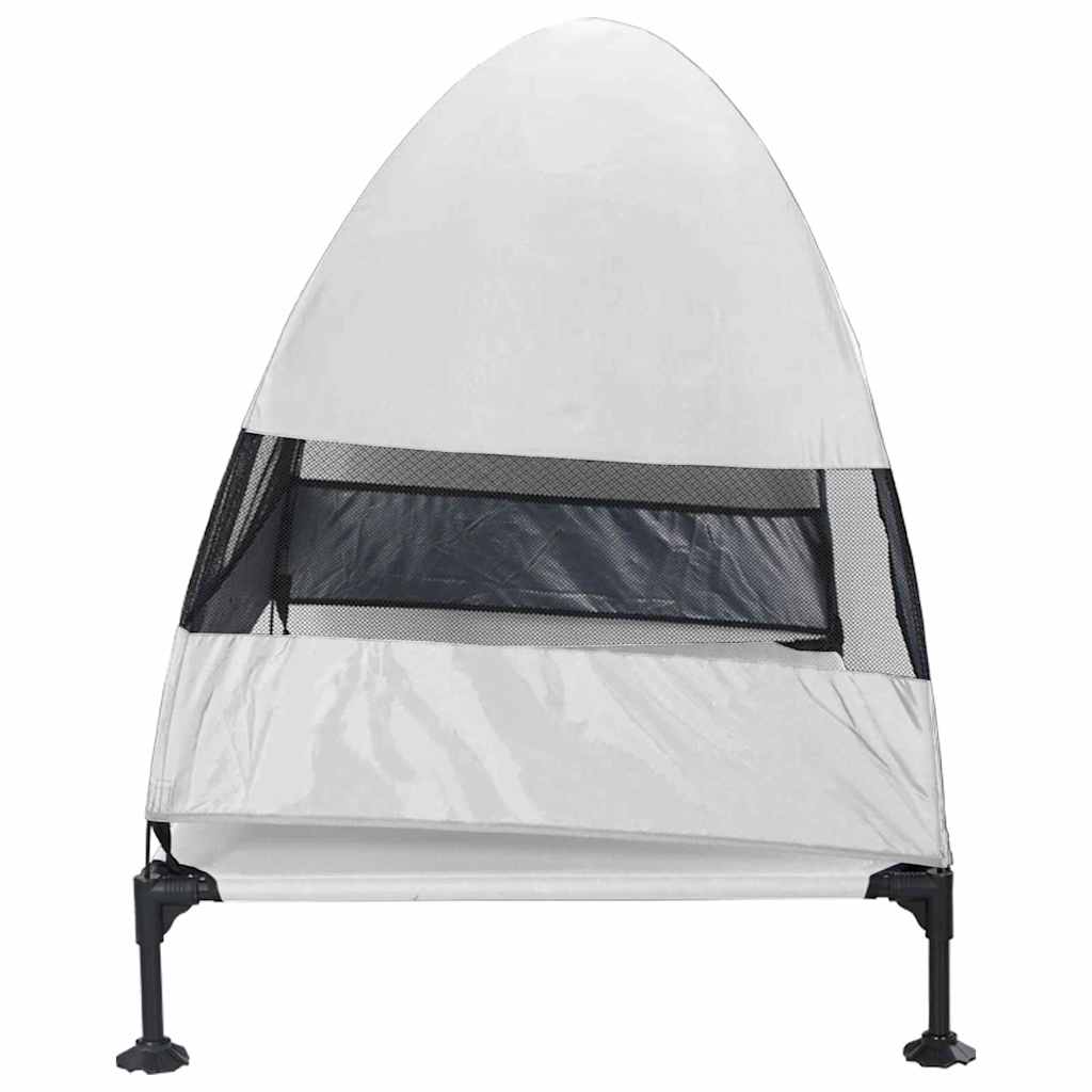  Letto per Cani Elevato Grigio Argento 127 x 81 x 108 cm