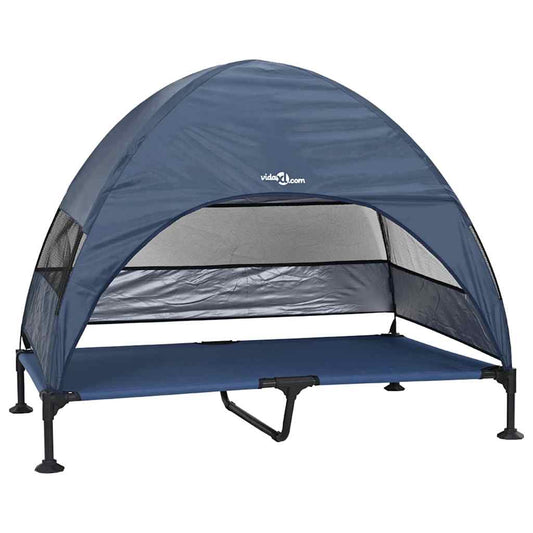 Letto per Cani Elevato Blu marino 127 x 81 x 108 cm