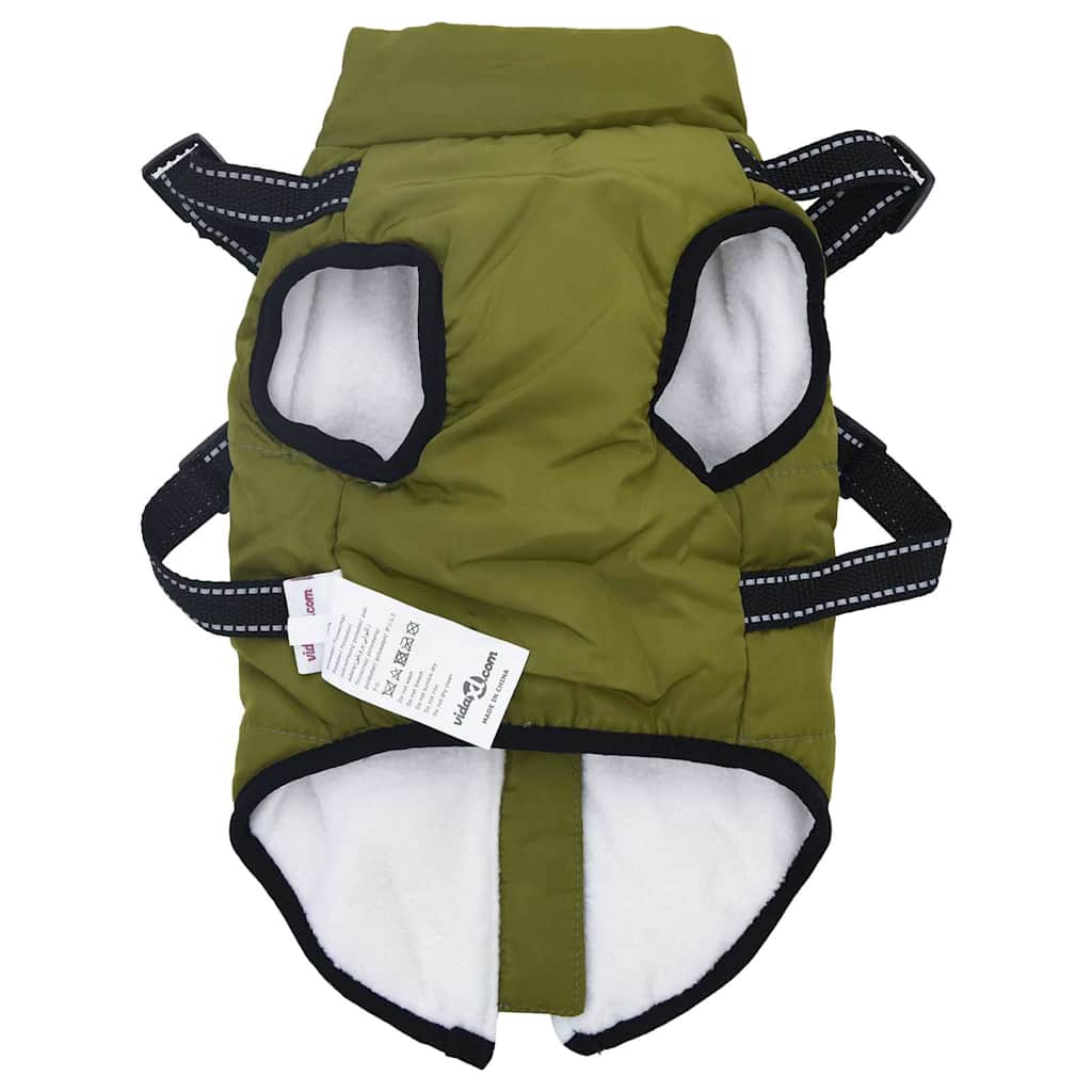 Cappotto Cani Imbracatura Impermeabile Riflettente Verde L24