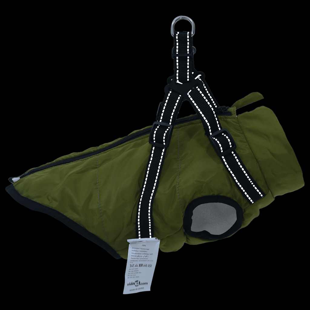 Cappotto Cani Imbracatura Impermeabile Riflettente Verde L28